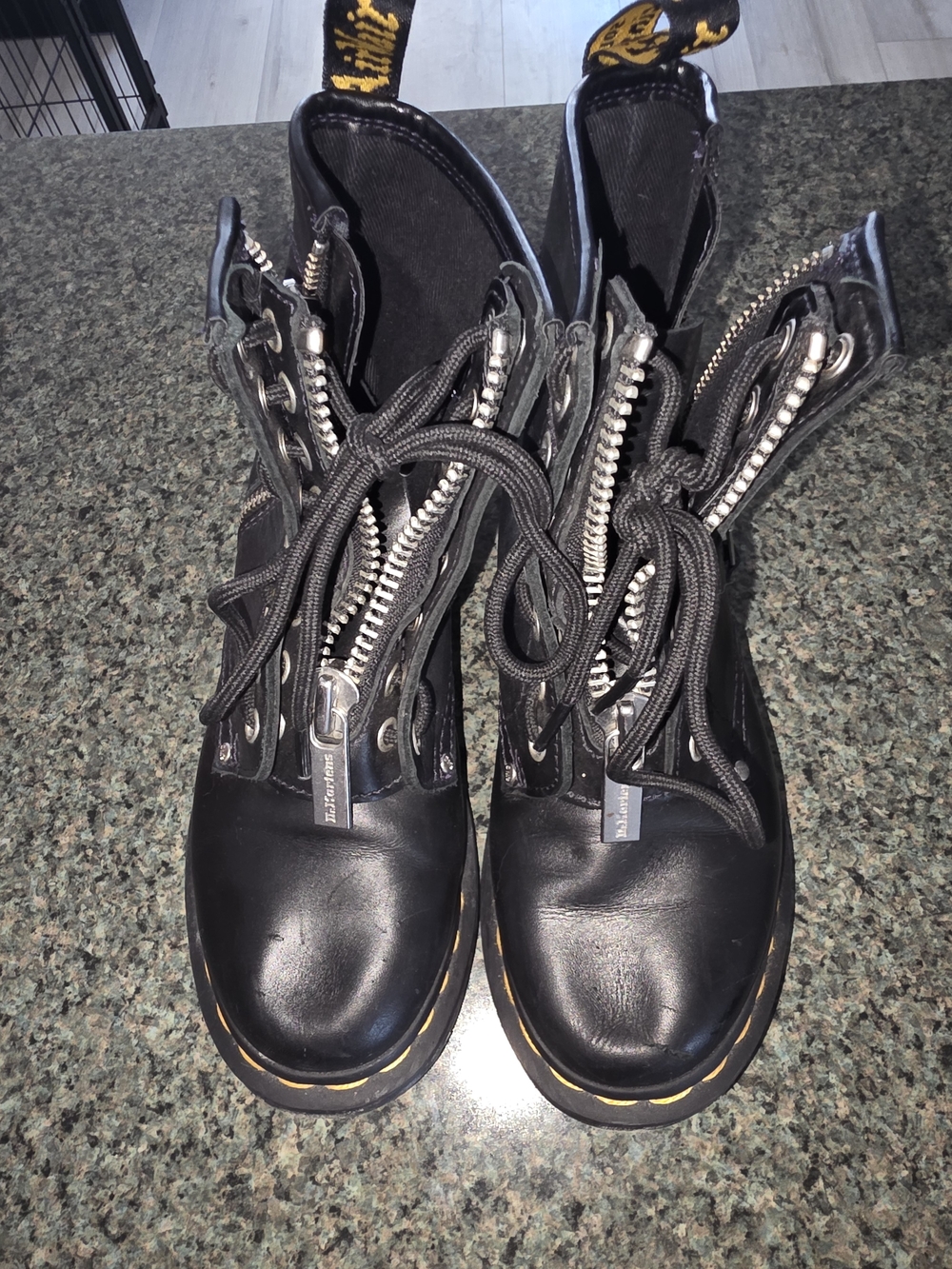 1460 Lace Up Double Zip Doc Marten Boots